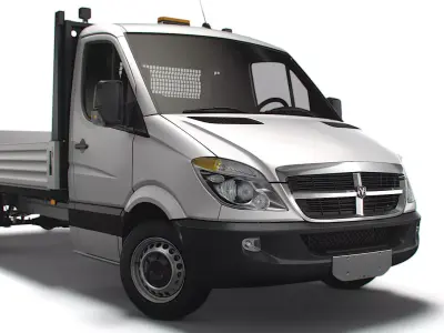 Dodge Sprinter Dropside Tail Lift 2009 3D model