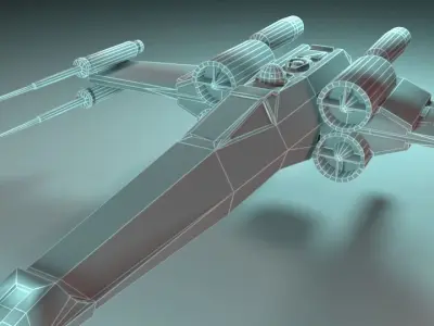 X-Wing Fighter Low-poly 3D model