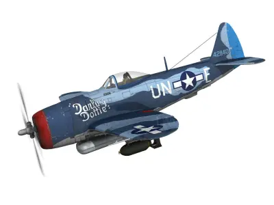 Republic P-47M Thunderbolt - Darling Dottie 3D model