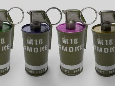 Hand Grenades - PBR - Low Poly 3D Low-poly 3D model