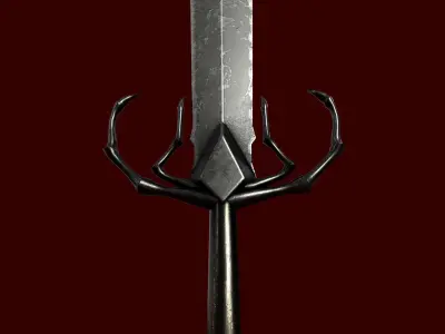 Drow Greatsword Low-poly 3D model