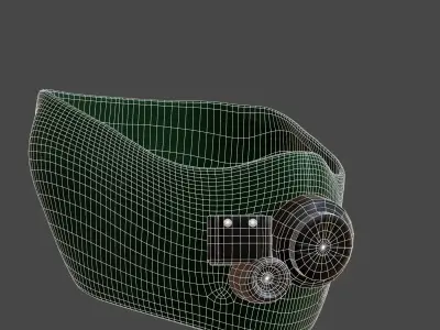 Gas mask helmet 3d model scifi Low-poly Low-poly 3D model