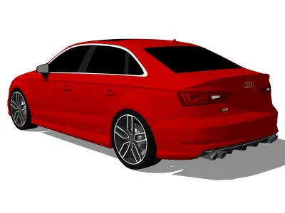 2015 Audi S3 Sedan Free low-poly 3D model