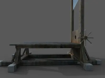 Guillotine 3D model Low-poly 3D model