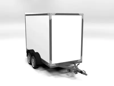 CAR TRAILER 2 LOWPOLY Low-poly 3D model