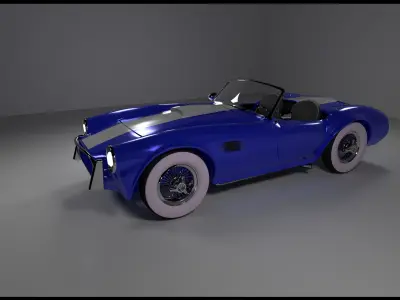 old model car Free low-poly 3D model