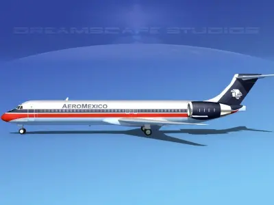 McDonnell Douglas MD-87 Aero Mexico 2 3D model