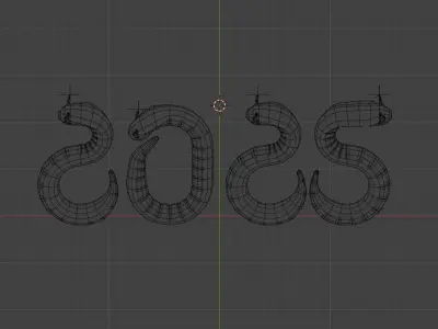 Chinese New Year Of Snake Element 3D model
