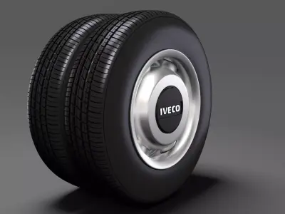 Iveco Daily Minibus rear wheel 2017 3D model