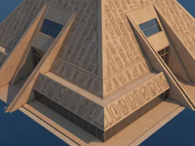 Futuristic Egyptian Pyramids - 001 - New 3D model