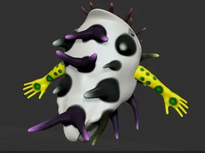 Aquaghost sea creature 3D model