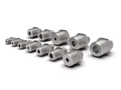 Hex reducing pipe nipple NPT male threaded collection 3D model