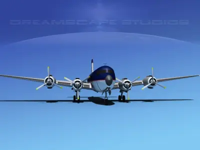Douglas DC-7B Pacifica Air Charter 3D model