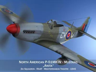 North American P51K Mustang MKIV - Anita - RAAF 3D model