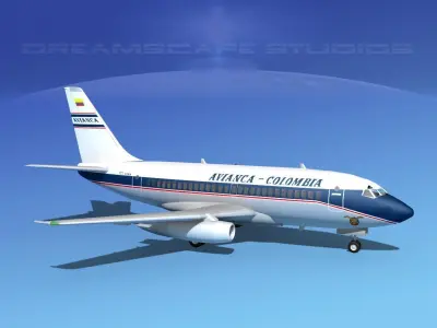Boeing 737-100 Avianca 3D model