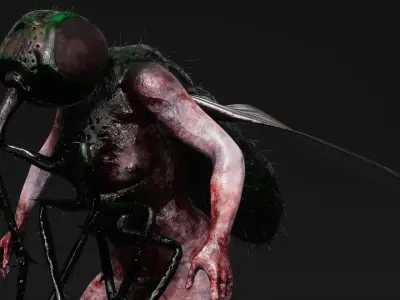 Mutant Fly - Horror Insects Collection Low-poly 3D model