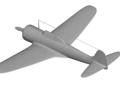 Nakajima Ki-43 Hayabusa 3D model