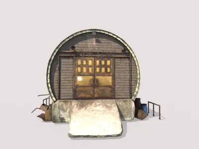 Hangar-Storaj Facility- Made From Airplane 3D model