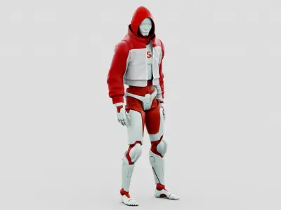 CYBORGTOPIA B-2  Rigged for Unreal Engine - Unity - MIXAMO  3D model