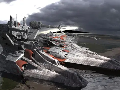 Stealth Assassin Cruise Ship 2 3D model