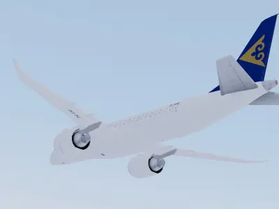 Embraer E190 E-2 Air astana 3D model