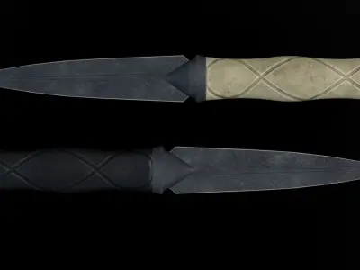 knife low-poly Low-poly 3D model