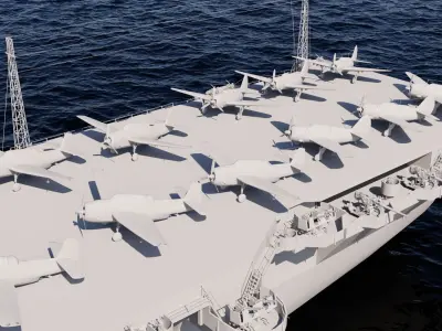 USS CV-9 Essex 3D model