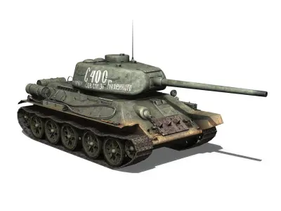 T-34 85 - Soviet medium tank - 400 3D model