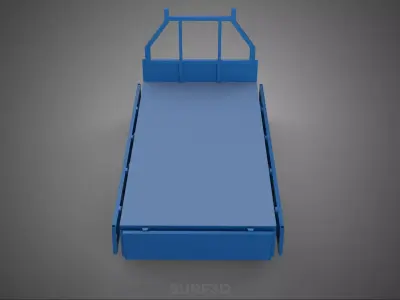 3 WAY WIDE DECK DROP SIDE LOAD BED BODY PICKUP TRUCK GATE DOOR 3D model