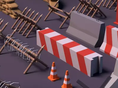 Military Barrier Pack - BoznaWhat Low-poly 3D model