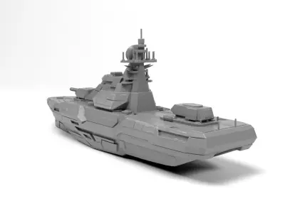 Sci-fi ship 3D print model