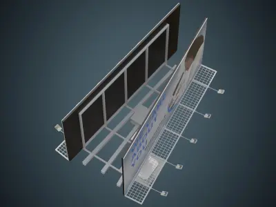 Billboard 3B Low-poly 3D model