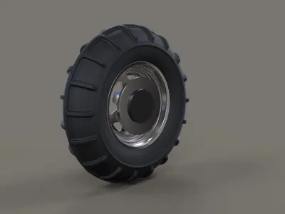 Front wheel from Dirt dragster 3D model