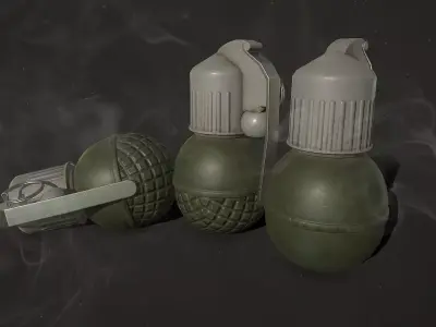 Grenade RGO and RGN Low-poly 3D model