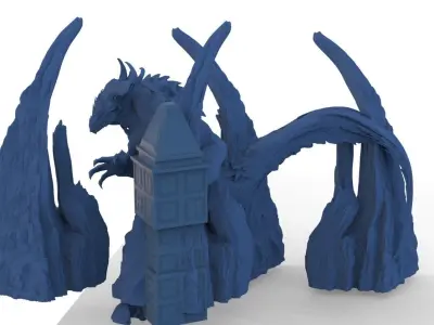 Lizard Gate River Stones 3D model