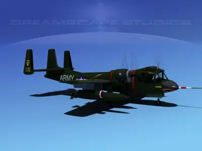 Grumman OV-1D Mohawk V03 3D model