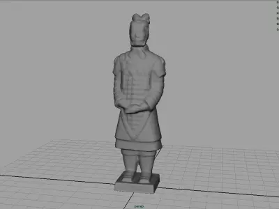 Terracotta Warriors General Low-poly 3D model