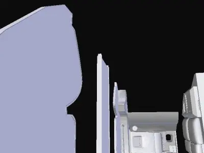 INTERIOR - Cabin Door Planes Low-poly 3D model