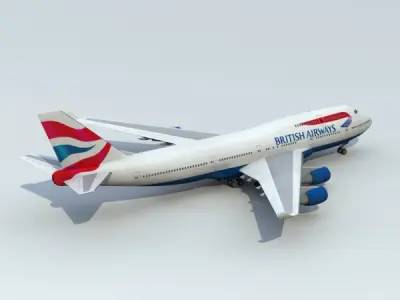 747-400 British Airways 3D model