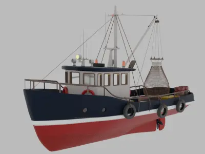 Trawler 3D model 3D model