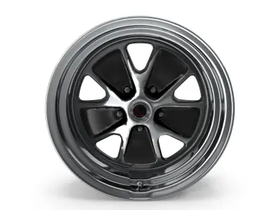 Legendary Wheel Co Styled Alloy Wheel Cahrcoal Machined 3D model