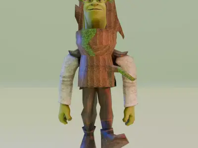 Shrek Skibidi  toilet 3D model
