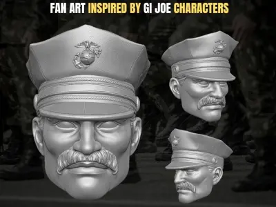 Leatherneck Kit 3D printable Files For Action Figures 3D print model