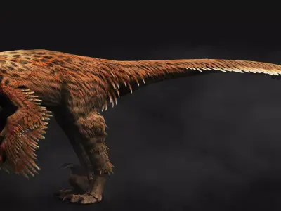 Dakotaraptor Low-poly 3D model