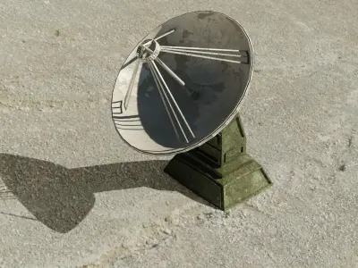 Parabolic antenna high detail  Low-poly 3D model