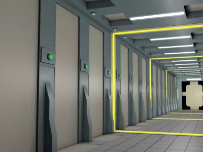 Sci Fi Corridor Laboratory 3D model