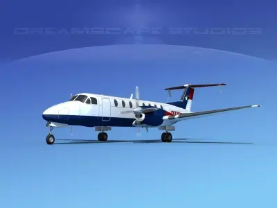 Beechcraft 1900C V18 3D model