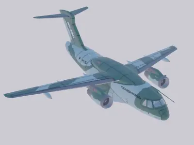 Embraer KC-390 Millennium FAB Low-poly 3D model