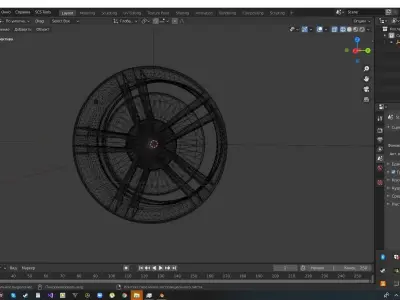 Disk for Mersedes GLE Low-poly 3D model