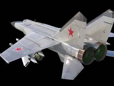 MiG-25P russian fighter jet 3D model